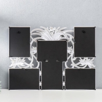 Фоторамка пластик на 6 фото 10х15 см "Африканская лилия" белый 36х49 см Фоторамка пластик на 6 фото 10х15 см "Африканская лилия" белый 36х49 см