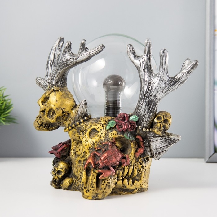 Плазменный шар Плазменный шар "Олень" серый 20х12х23 см RISALUX