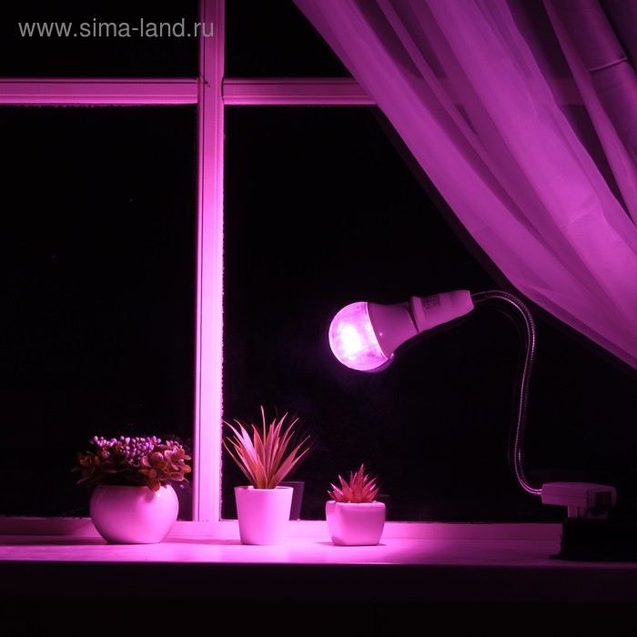 Светильник для растений 15 Вт, 12 мкмоль/с, гибкая ножка 30 см, выкл на корпусе Светильник для растений 15 Вт, 12 мкмоль/с, гибкая ножка 30 см, выкл на корпусе