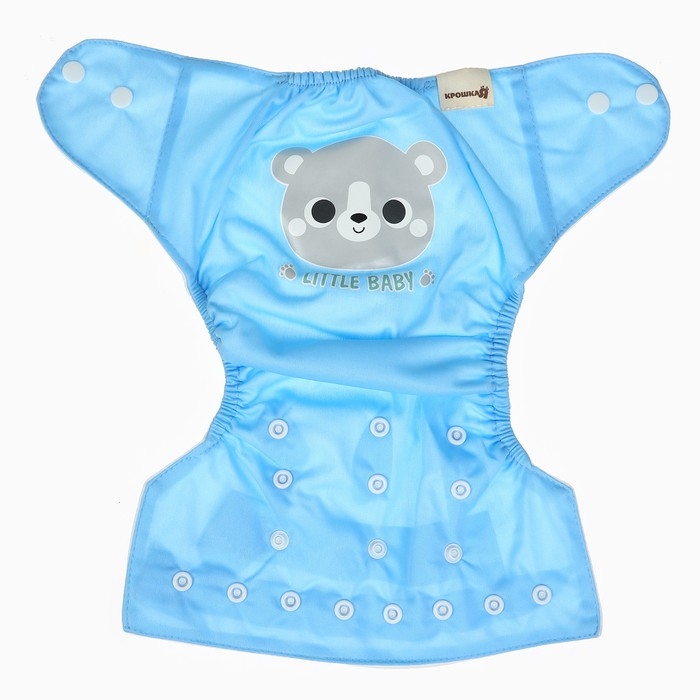 Многоразовый подгузник &laquo;Little baby&raquo;, 3-15 кг, цвет голубой, Крошка Я
