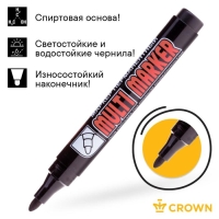 Маркер перманентный 3.0 мм, Crown Multi Marker, пулевидный, чёрный Маркер перманентный 3.0 мм, Crown Multi Marker, пулевидный, чёрный