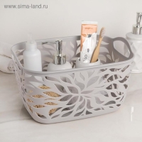 Корзина для хранения &laquo;Листья&raquo;, пластик, 29,5&times;21,5&times;16 см, цвет МИКС