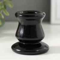 Подсвечник стекло на 1 свечу "Лучано" d=2,2 см прозрачный черный 5,5х5,2х5,3 см Подсвечник стекло на 1 свечу "Лучано" d=2,2 см прозрачный черный 5,5х5,2х5,3 см