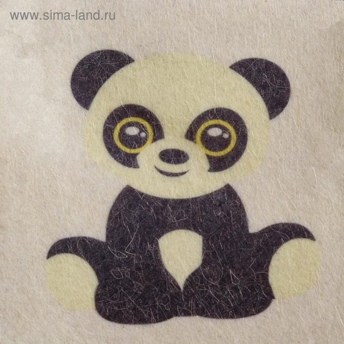 Шапка для бани с детским принтом Шапка для бани с детским принтом "Панда" , белая