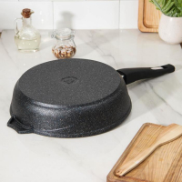 Сковорода &laquo;Гранит Star&raquo;, d=28 см, съёмная ручка, антипригарное покрытие, тёмно-синий