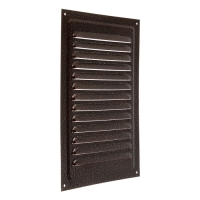 Решетка вентиляционная ZEIN Люкс РМ2030М, 200х300 мм, с сеткой, металлическая, медный антик