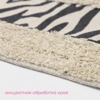 Коврик для дома Доляна «Зебра», 50×80 см, цвет молочный Коврик для дома Доляна «Зебра», 50×80 см, цвет молочный