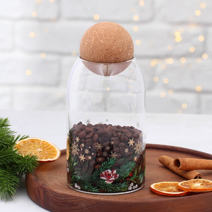 Банка для хранения новогодняя Дорого внимание &laquo;Зимние истории&raquo;, стекло, 800 мл