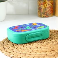 Ланч-бокс с декором, 980 мл, 18&times;13&times;5 см, цвет зелёный