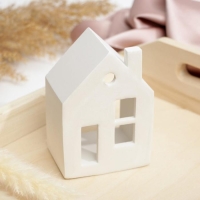 Подсвечник в виде домика &laquo;Белый&raquo;,7,5 х 11 х 5,5 см