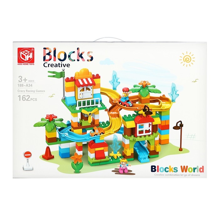 Конструктор &laquo;Забавные горки&raquo;, 2 варианта сборки, 162 детали