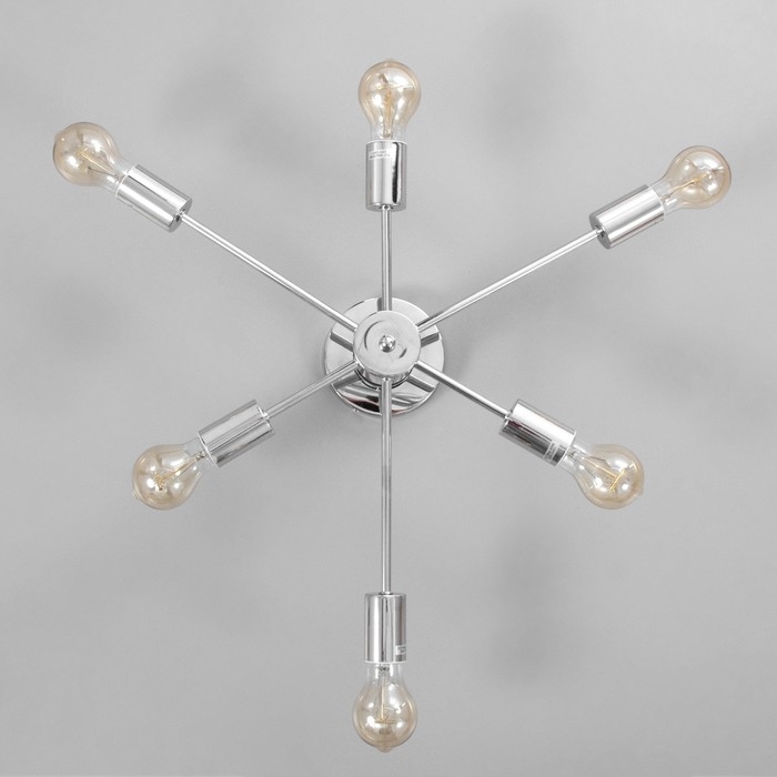 Люстра потолочная "Орион" 6х60Вт Е27 Цвет: Хром