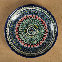 Ляган Риштанская Керамика "Узоры", 25 см, синий Ляган Риштанская Керамика "Узоры", 25 см, синий