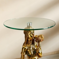 Стол декоративный "Африканская красавица с букетом" золото 38х38х85 см Стол декоративный "Африканская красавица с букетом" золото 38х38х85 см