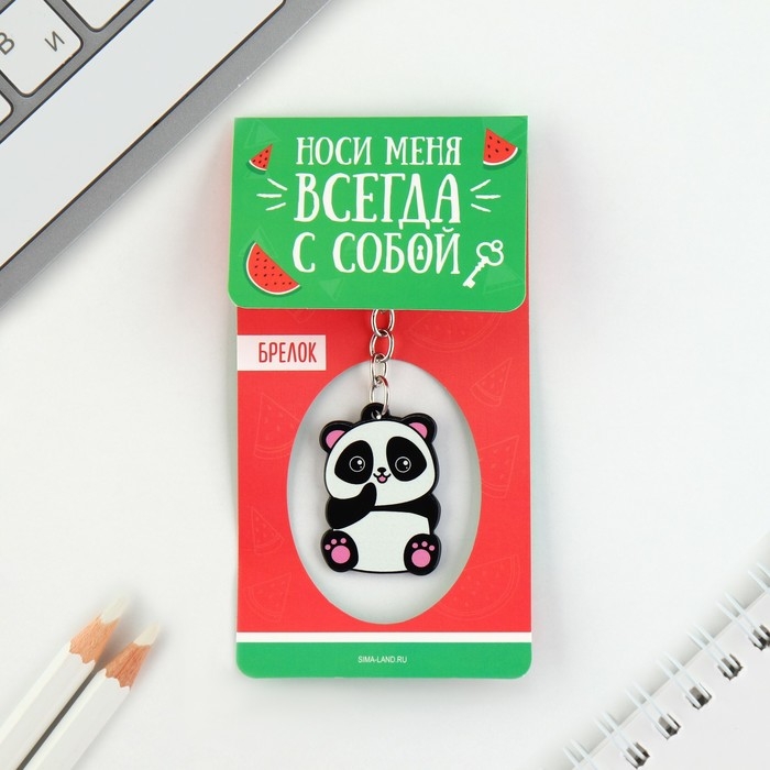 Брелок для ключей акриловый &laquo;Панда&raquo;, 3,5 х 10 см
