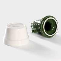 Банка для хранения сыпучих продуктов Доляна &laquo;Кактус&raquo;, 160 мл, 8&times;8&times;14 см, керамическая