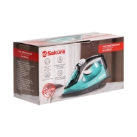 Утюг Sakura SA-3070 CGR, 2400 Вт, керамическая подошва, 320 мл, анти-накипь, бирюзовый Утюг Sakura SA-3070 CGR, 2400 Вт, керамическая подошва, 320 мл, анти-накипь, бирюзовый