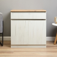 Шкаф напольный Зара 1 ящик 800х600х850 крафт белый