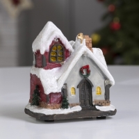 Светодиодная фигура &laquo;Заснеженный дом&raquo; 9 &times; 10 &times; 6 см, полистоун, батарейки АААх3 (не в комплекте), свечение мульти