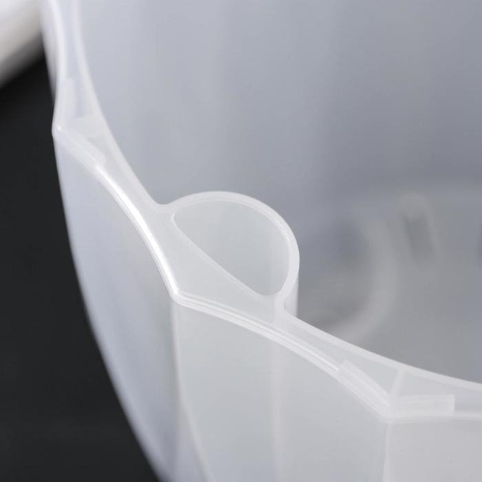 Кашпо для цветов со вставкой «Флюте», 3 л, цвет прозрачный Кашпо для цветов со вставкой «Флюте», 3 л, цвет прозрачный