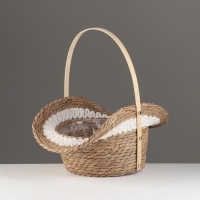 Набор корзин из 4 шт, 35x24x19, 32x20x17, 28x18x15, 25x16x14 см, рогоз