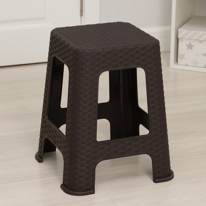 Табурет большой &laquo;Ротанг&raquo;, 37&times;37&times;45 см, цвет коричневый