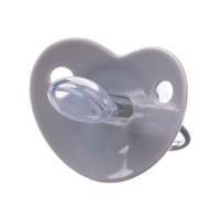 Соска - пустышка силиконовая ортодонтическая «I LOVE DAD», от 6 мес., с колпачком, цвет серый/серебро, стразы Соска - пустышка силиконовая ортодонтическая «I LOVE DAD», от 6 мес., с колпачком, цвет серый/серебро, стразы