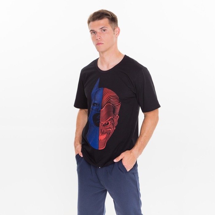 Футболка мужская, цвет черный, face, размер 56 Футболка мужская, цвет черный, face, размер 56