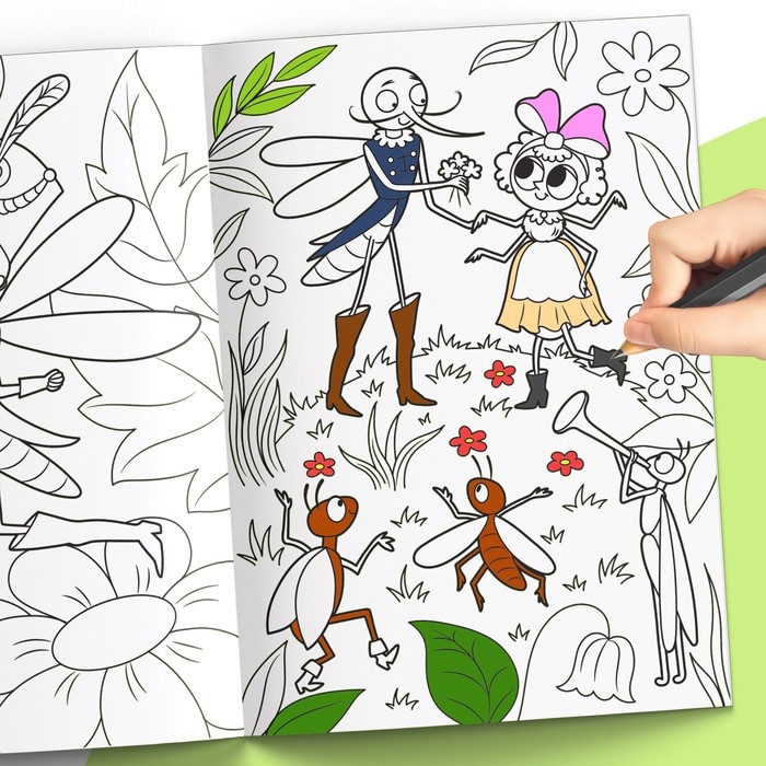 Большая раскраска &laquo;Сказки Корнея Чуковского&raquo;, 68 стр., формат А4