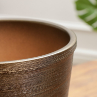 Горшок цветочный "Черное золото" с поддоном, 8л Горшок цветочный "Черное золото" с поддоном, 8л