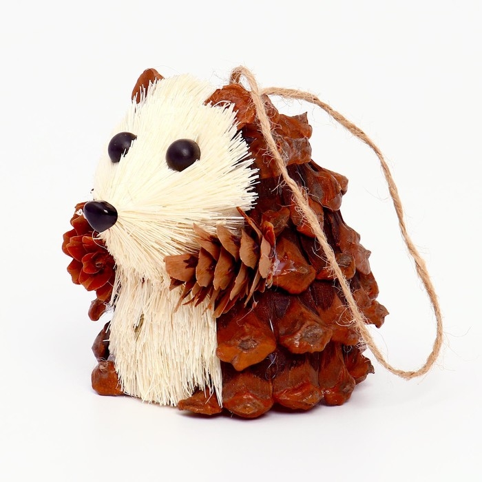 Декоративная подвеска &laquo;Ёжик из природных материалов&raquo;, 6&times;7&times;9 см