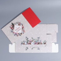 Подарочная коробка складная, новогодняя&laquo;Новогодняя акварель&raquo;, 25 х 18 х 10 см, Новый год