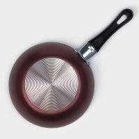 Сковорода Доляна Promo, d=16 см, пластиковая ручка, антипригарное покрытие, цвет бордовый