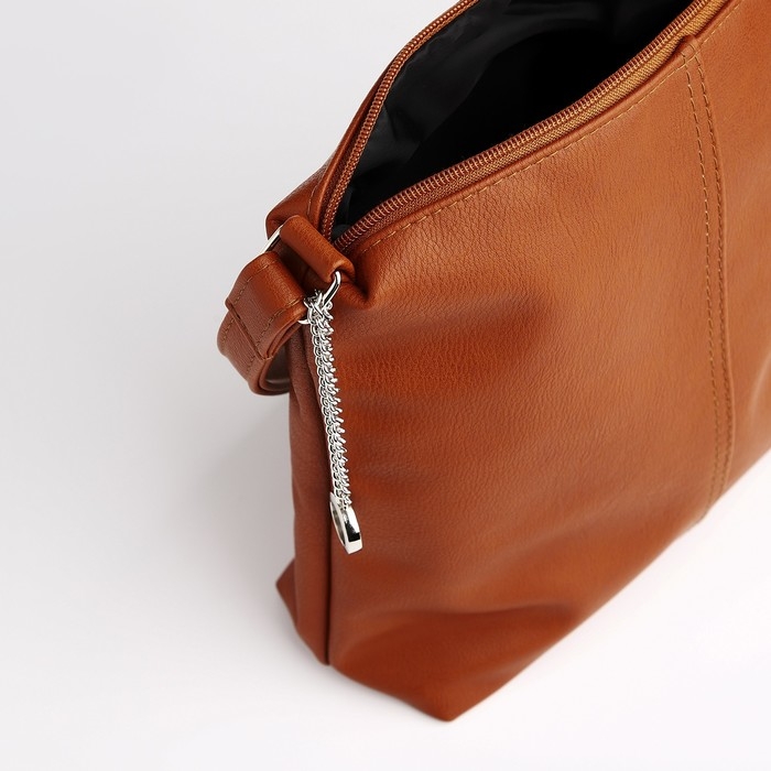 Сумка-мешок на молнии, цвет рыжий Сумка-мешок на молнии, цвет рыжий