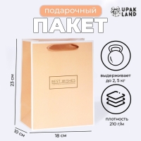 Пакет ламинированный &laquo;Ваниль&raquo;, MS 18 &times; 23 &times; 10 см