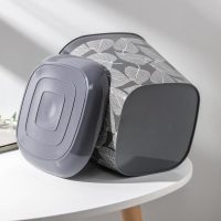 Горшок с поддоном &laquo;Листопад&raquo;, 5 л, цвет тёмно-серый