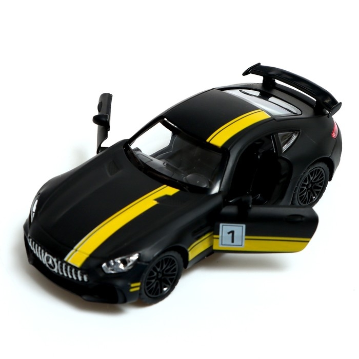 Машина металлическая RACE, 1:32, инерция, свет и звук, цвет чёрный Машина металлическая RACE, 1:32, инерция, свет и звук, цвет чёрный