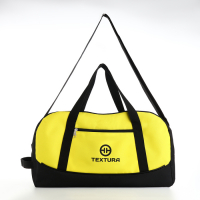 Сумка спортивная, TEXTURA, средний размер, цвет чёрный/лимон Сумка спортивная, TEXTURA, средний размер, цвет чёрный/лимон
