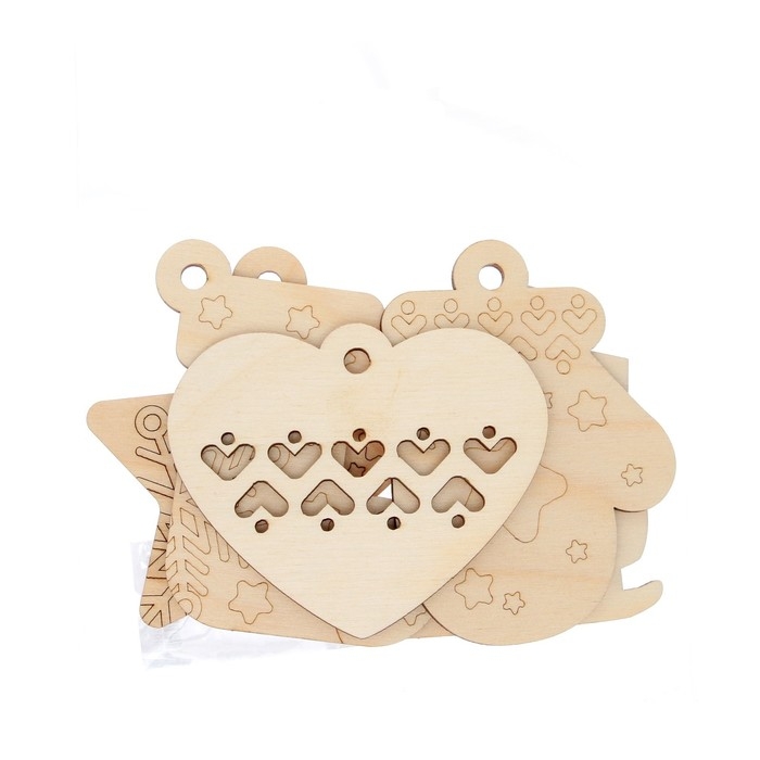 Набор для творчества &laquo;Роспись по дереву&raquo; 5 шт., с ленточкой