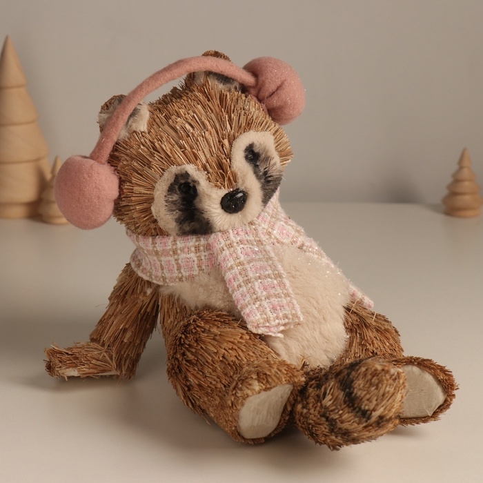 Декор Декор "Лежачий енот в наушниках" 17,5х21х18 см