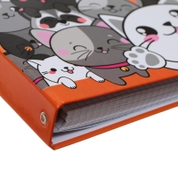 Тетрадь на кольцах A5 80 листов в клетку Calligrata "Коты", обложка 7БЦ, без вырубки под кольца, блок офсет Тетрадь на кольцах A5 80 листов в клетку Calligrata "Коты", обложка 7БЦ, без вырубки под кольца, блок офсет