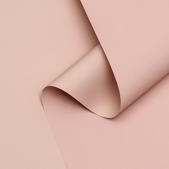 Пленка для цветов тонированная, матовая, пудровый, 0,5 х 10 м, 65 мкм Пленка для цветов тонированная, матовая, пудровый, 0,5 х 10 м, 65 мкм