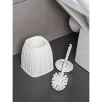 Комплект для туалета Melange, d=14 см, h=42 см, цвет молочный туман Комплект для туалета Melange, d=14 см, h=42 см, цвет молочный туман