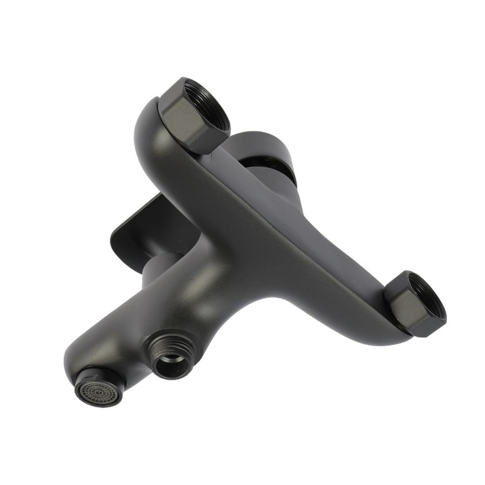 Смеситель для ванны ZEIN Z3853, однорычажный, душевой набор, лейка 5 режимов, графит Смеситель для ванны ZEIN Z3853, однорычажный, душевой набор, лейка 5 режимов, графит