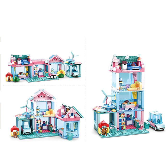 Конструктор «Розовая Мечта. Загородный дом», 3 фигурки в наборе, 244 детали Конструктор «Розовая Мечта. Загородный дом», 3 фигурки в наборе, 244 детали