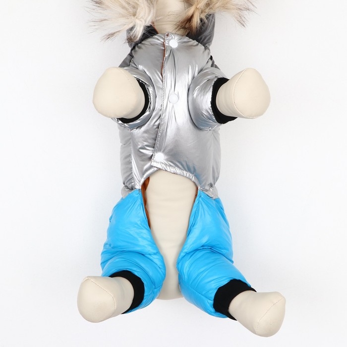 Комбинезон Комбинезон "Пушок", размер 14 (ДС 32 см, ОГ 42 см, ОШ 31 см), голубой