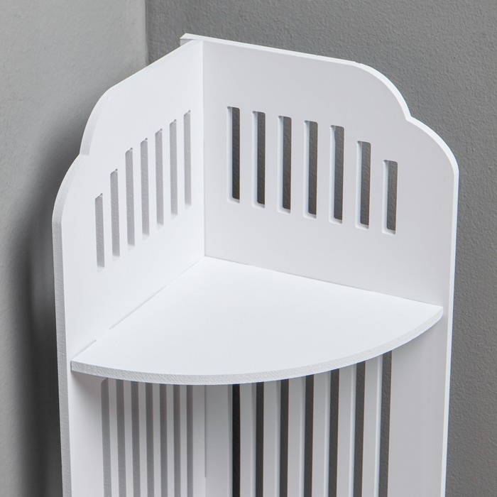 Пенал для ванной комнаты, напольный, открытый, угловой 80 х 20 х 30, пластик