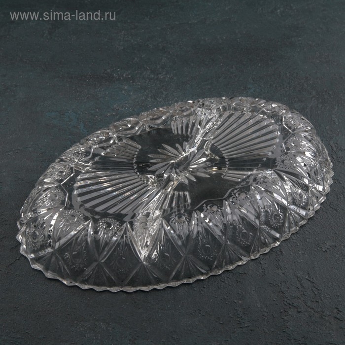 Менажница стеклянная &laquo;Северная звезда&raquo;, 4 секции, 27,5&times;18,5&times;3,5 см