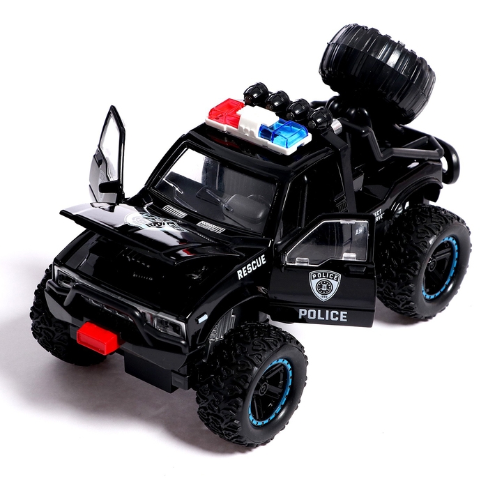 Машина металлическая «Джип», открываются двери, капот, инерция, МИКС Машина металлическая «Джип», открываются двери, капот, инерция, МИКС