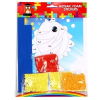 Набор для творчества: аппликация EVA крошкой и раскраска - наклейки &laquo;Морские обитатели&raquo;